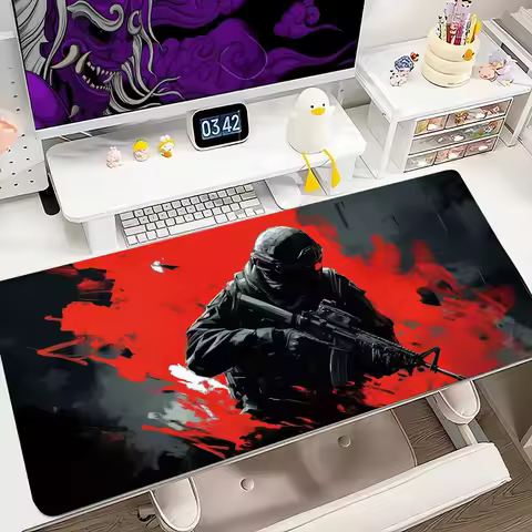 Soldier Mouse Pad 900x400MM Large Gaming Mousepad Keyboard Gamer Rubber Anti-wrinkle Anti-Slip Bottom Desk Mat