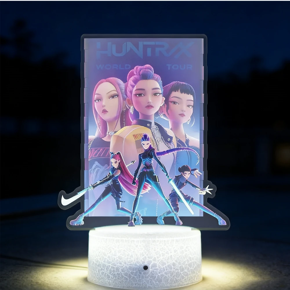 Kpop Zoe Rumi Mira Saja Boys Night Light 16 Color Remote Control USB Night Light Room Decor Lamp Kids Christmas Birthday Gift - Image 2