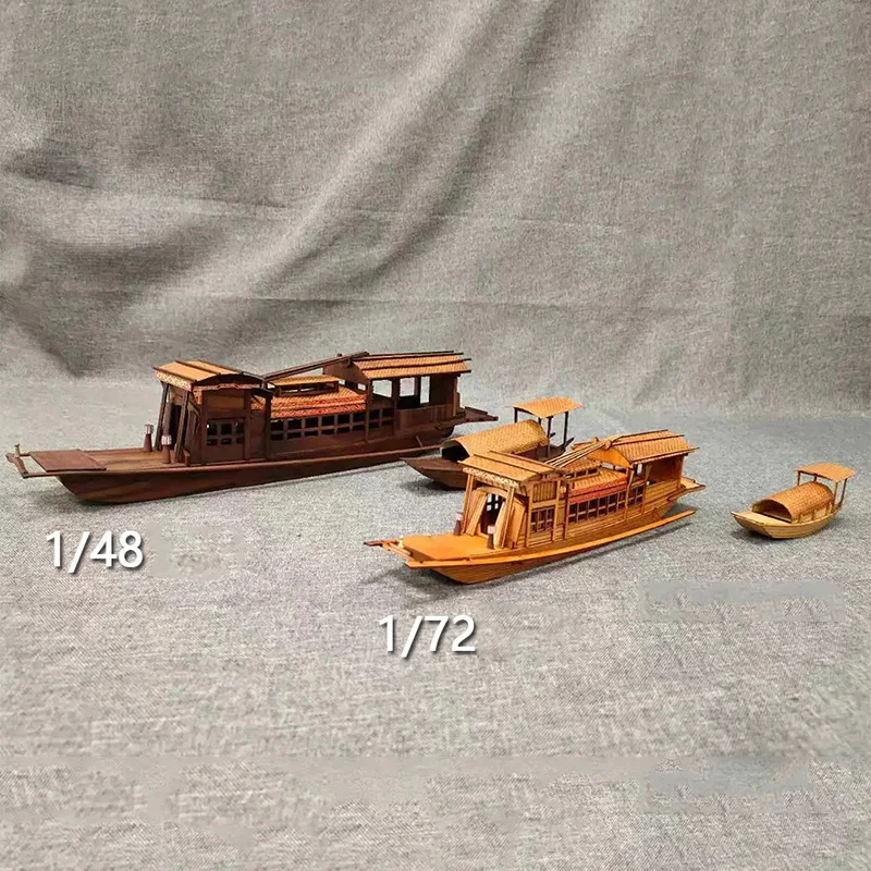 Wooden 1/72 Nanhu Red Boat Kit Ancient Passenger Ship Model Ornaments Static Ship Model Collection Gift Ship Model Yacht Kit