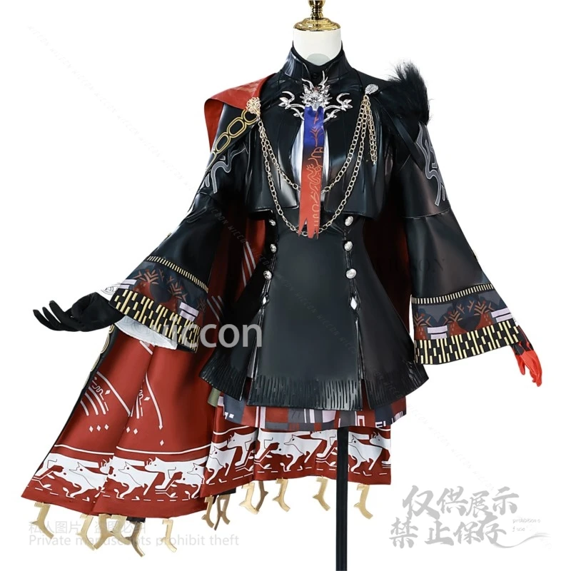 Anime Game Arknights Lappland the Decadenza Costume Clothing Skirt Shirt Wig Woman Halloween Party Customized Cos