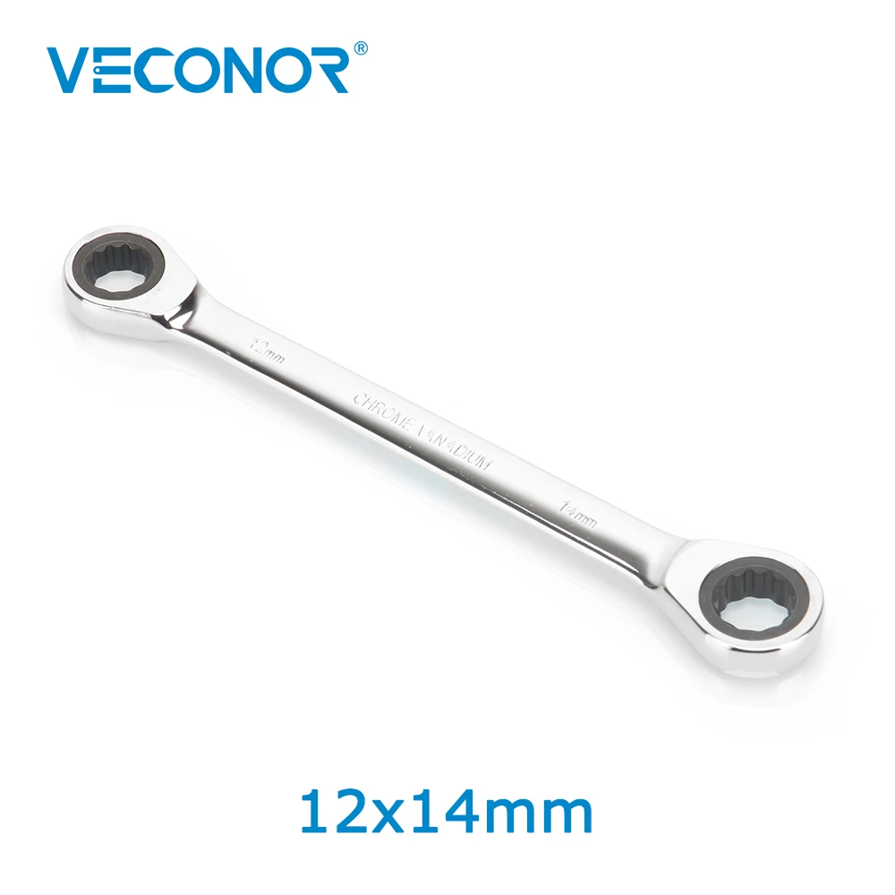 

Veconor Professional Double Ratchet 72T Spanner Wrench Double Ratcheting Wrench 12x14mm