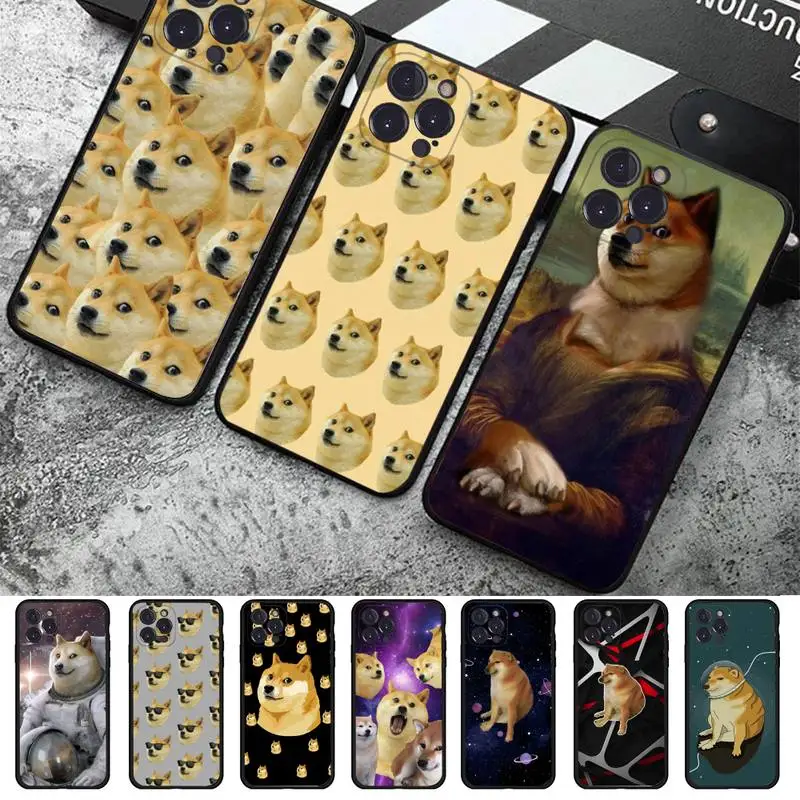 Doge Dog Cheems Meme Phone Case For iPhone 13 Pro MAX 14 11 12 Mini X XS XR 6 7 8 Plus SE 2020 Soft TPU Cover