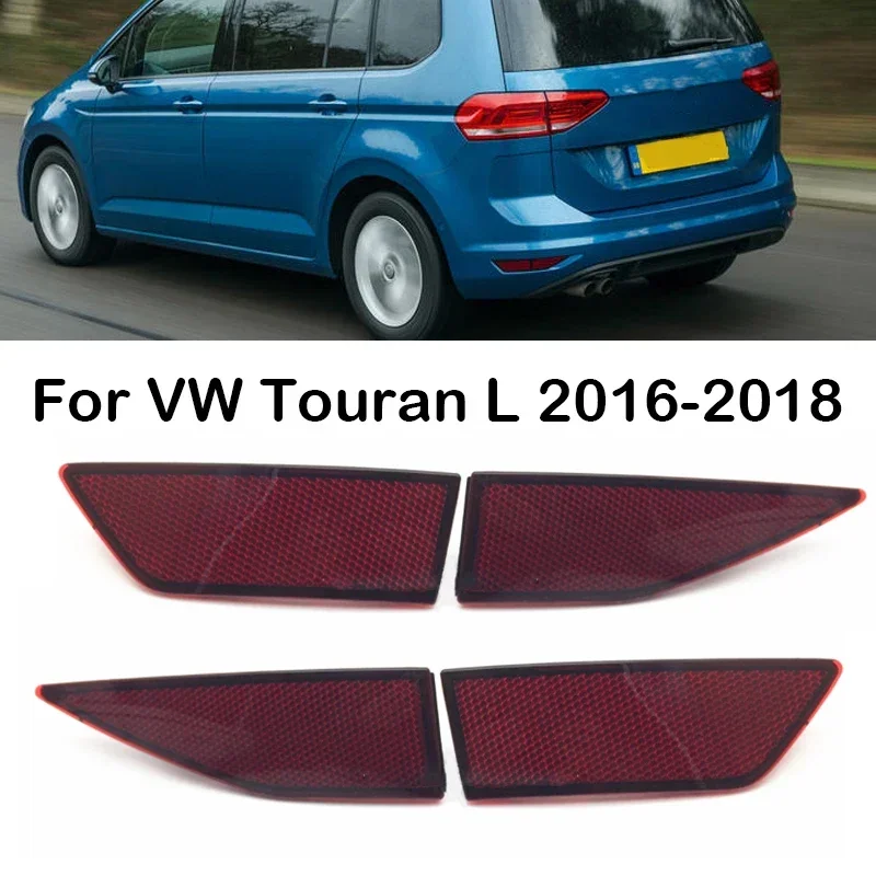 New！ Car Rear Bumper Reflector Brake Lamp Brake Light Stop Lamp False Decorative Light For Volkswagen VW Touran L 2016 2017 2018