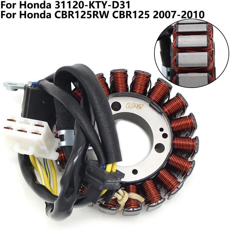 

OEM:31120-KTY-D31 Motorcycle Ignition Stator Coil for Honda CBR125RW CBR125 2007 2008 2009 2010 Motorcycles Parts