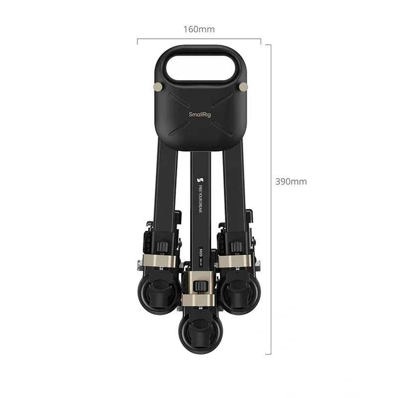 SmallRig 5020 Foldable Camera Roller Base Silent Casters 15kg Max Bearing Universal For DSLR Camcorder Shooting