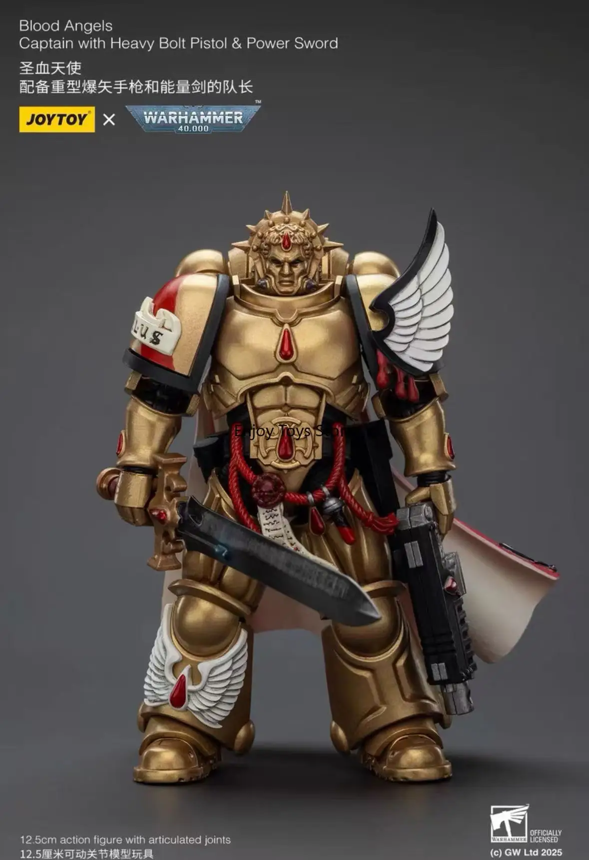 

Pre-sale Dark Source Warhammer Blood Angel Golden Captain Energy Sword Space Marine 1/18 movable soldier