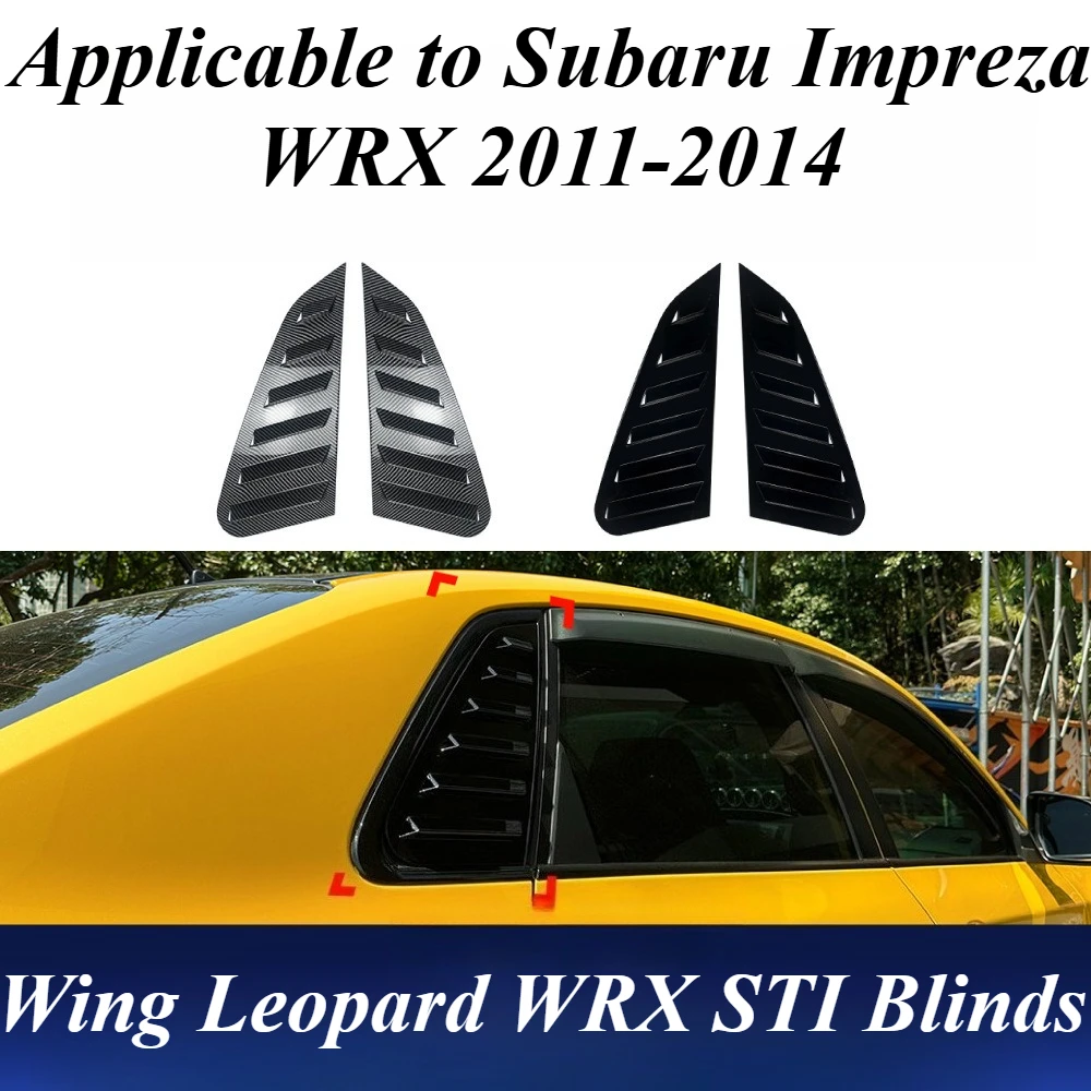 For Subaru WRX Impreza STI 2011-2014 Triangle Window Louver Cover JDM Style Decorative Sticker Auto Exterior Styling Accessories
