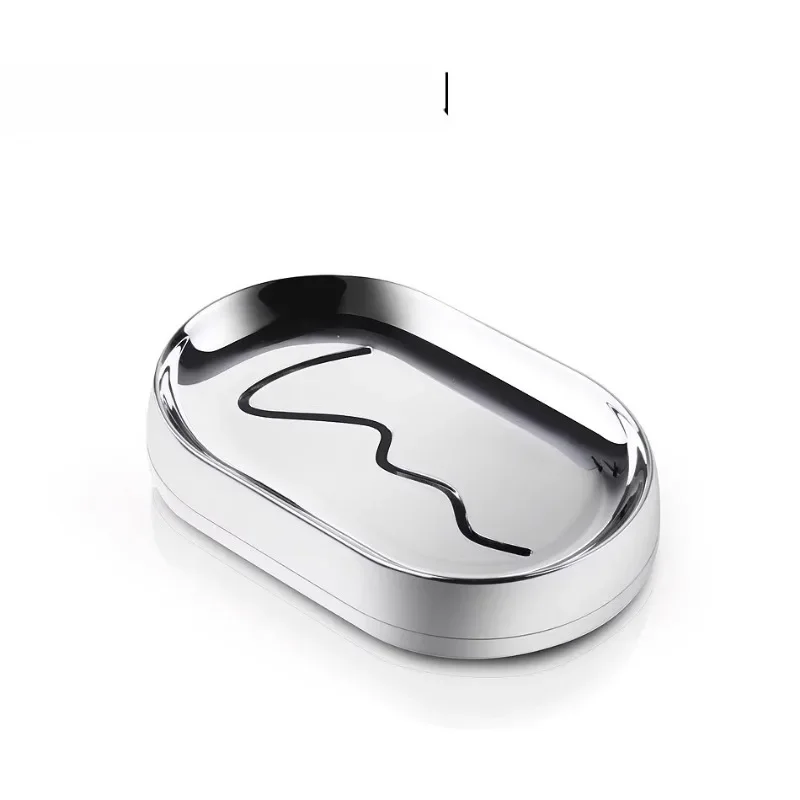 

Aluminum alloy mirror double layer, soap box drain soap box, simple high-end bathroom design