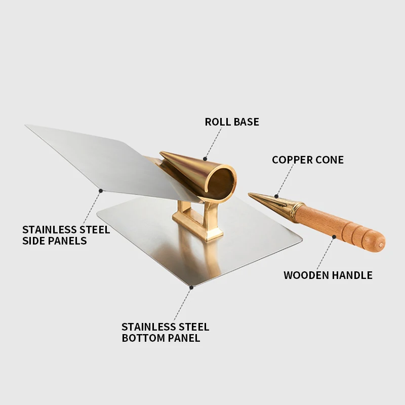 商業パン作りツール銅アイスクリームコーンマシンベーキングコーン金型ワッフルコーンメーカーロールクルムカケローラー