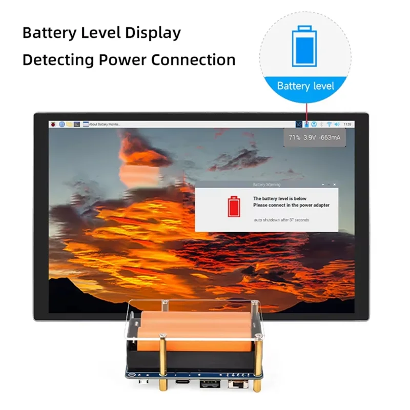 

Exquisite-For Raspberry Pi 3 3B 4B UPS HAT 21700 Li Battery 5V Uninterruptible Power Supply Pogo Pins Connector