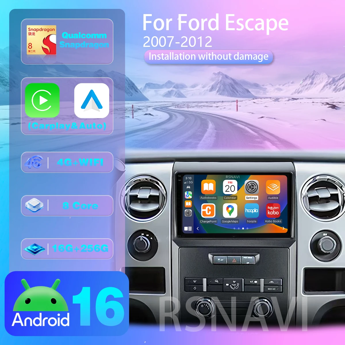 Android 16 For Ford F150 P415 Raptor 2008-2014 E53 X5 M5Autoradio Stereo Head Unit BT Multimedia Player video Stereo DVD