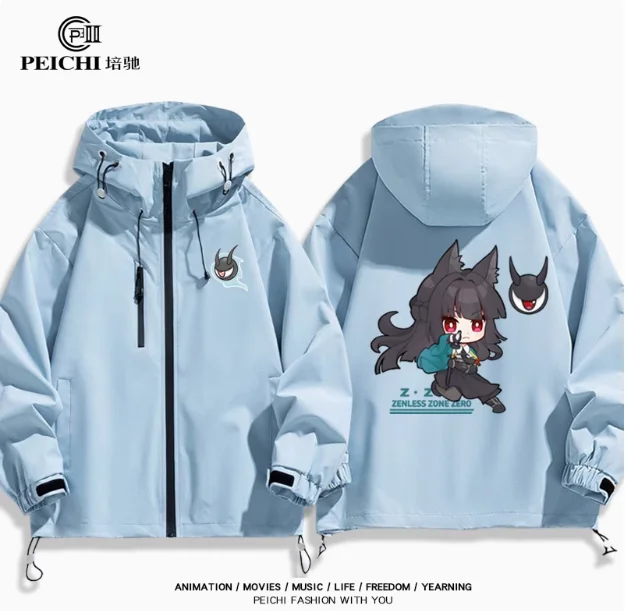 อะนิเมะ Zenless Zone Zero Hoshimi Miyabi Windbreaker เสื้อแจ็คเก็ต Hoodie คอสเพลย์ฤดูใบไม้ร่วงฤดูหนาวผู้ชายผู้หญิงเสื้อเสื้อหลวม