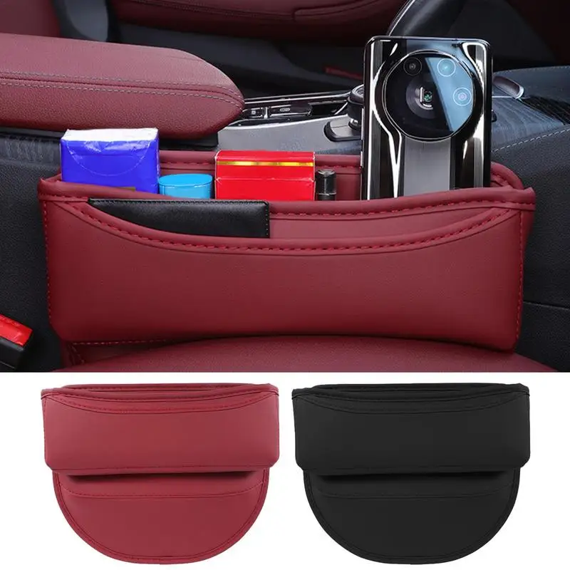 Crevice Side Storage Box Driver Front Auto Seat Crevice Filler Organizer Front Seat Crevice Filler With Cable Holes Filler Sleek