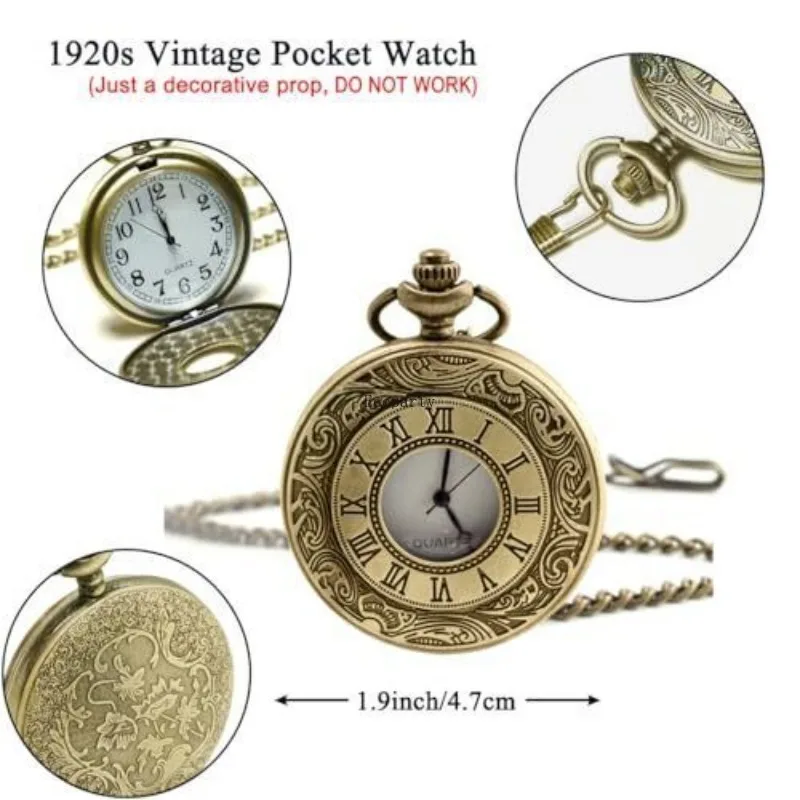 Men's 1920s Accessories Gatsby Gangster Costume Set Tweed Newsboy Cap Gray witch hat detective conan COSTUME PARTY DISFRAZ