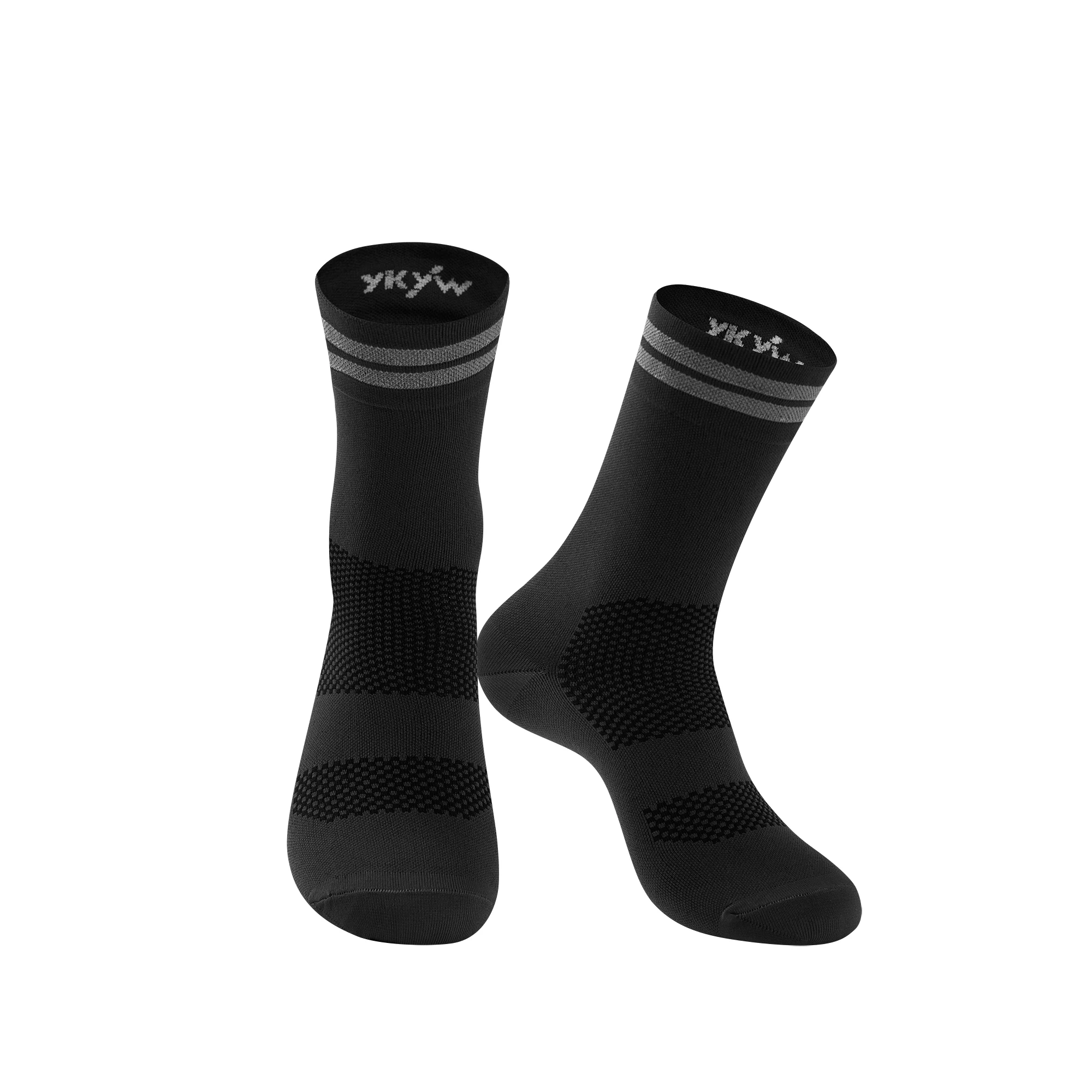 YKYWBIKE Unisex-Radsocken, atmungsaktive Rennradsocken, Outdoor-Sport-Kompressionssocken, Pro-Team-Rennsocken, Lauf-Fahrradsocken – Detail 3