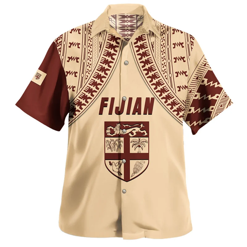 

Harajuku 3D Philippines Fiji Flag Emblem Rugby Printing Shirts Fiji Coat Of Arm Graphic Short Shirts Men Hawaiian Clothing Tops