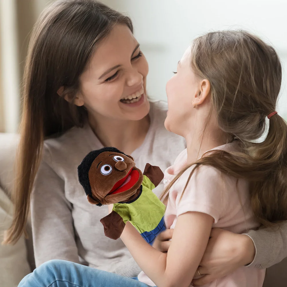 2 szt. Pacynki na rękę, rodzina uroczych postaci z kreskówek do opowiadania historii, interaktywnych zabaw dla dzieci, rozwijających wyobraźnię i naukę.