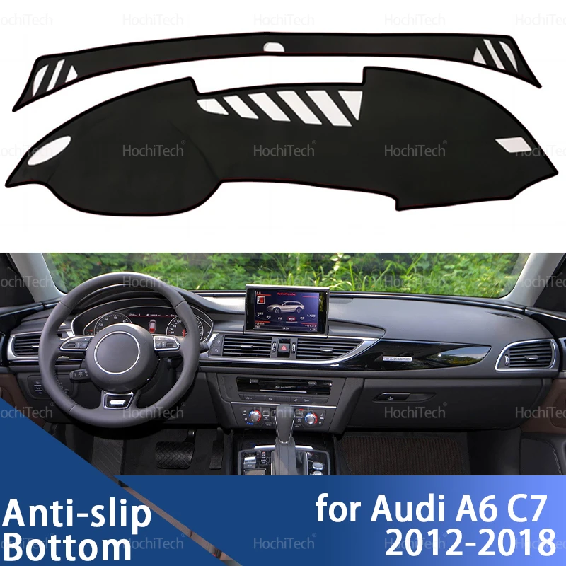 Car Dashboard Cover Avoid Light Pad Instrument Platform Cover Mat Carpet for Audi A6 C7 2012-2018 2014 2015 2016 2017 LHD RHD