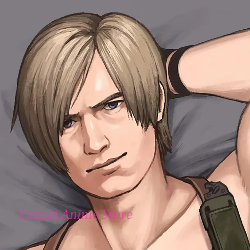 Dakimakura Life-Size Body Pillowcase Leon Kennedy Anime Double-Sided Print Pillow Cover Gift