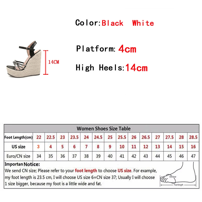 Liyke Fashion Rhinestone Narrow Band Open Toe 14CM High Heels Wedge Sandals Women Summer Party Dress Buckle Strap Platform Shoes