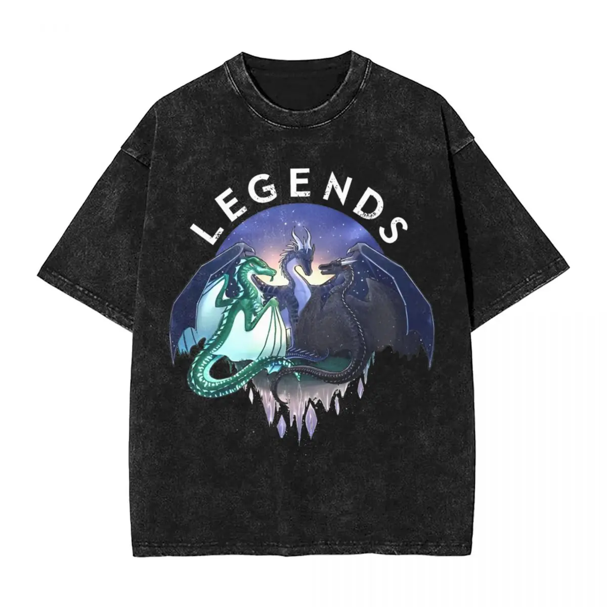 Wings Of Fire - Legends - Fathom, Darkstalker, Clearsight Washed T Shirts Cool T-Shirt Tee Shirt for Men Women