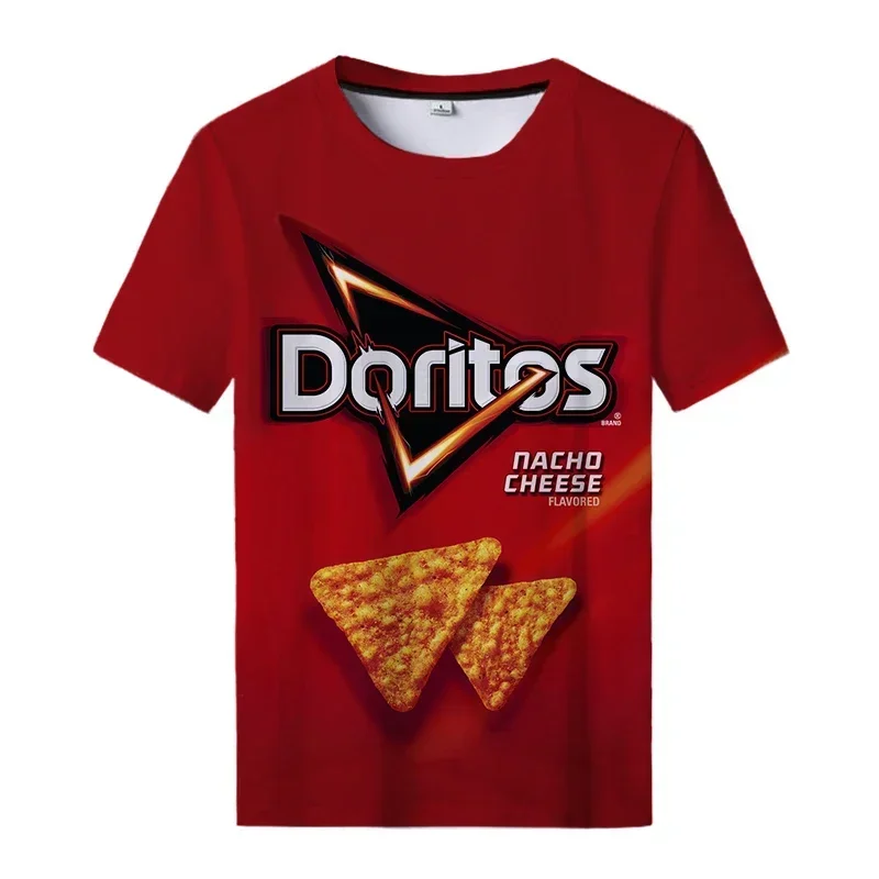 Snack Potato Chips 3D T Shirts 2026 Newest Men Funny Cartoon T-shirt Casual Cool Streetwear Tshirt Couple Top Tee Male Oversized