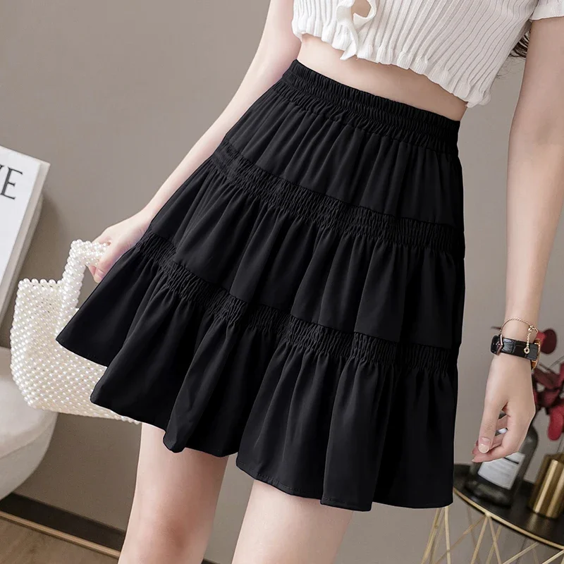 New Hot Selling Woman Y2k Black Mini Skirts Women Korean Fashion Casual Office Lady Wear Female OL Girls Cute Sexy Pleated Skirt