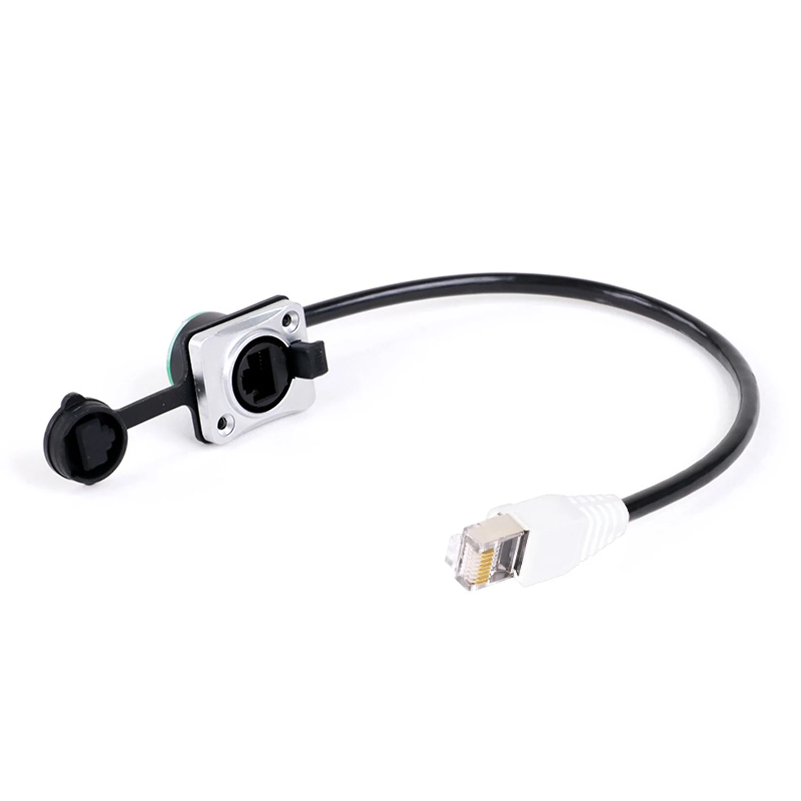 Cable CAT5E 8P8C RJ45 STP macho a hembra, montaje en Panel tipo D, red LAN Ethernet, extensión recta de 8 pines, Cable interior de 0,2 M-50M