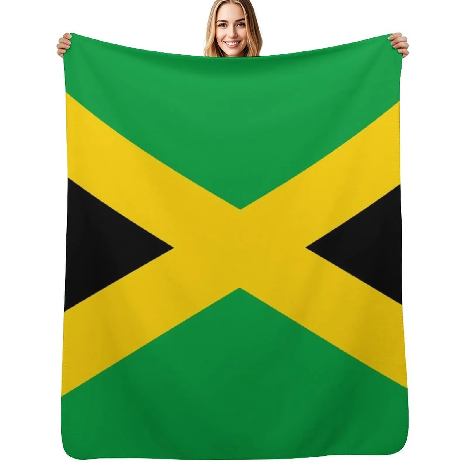 

Flag of Jamaica - Jamaican flag Throw Blanket Luxurious Soft Blanket Holiday Gift for Family