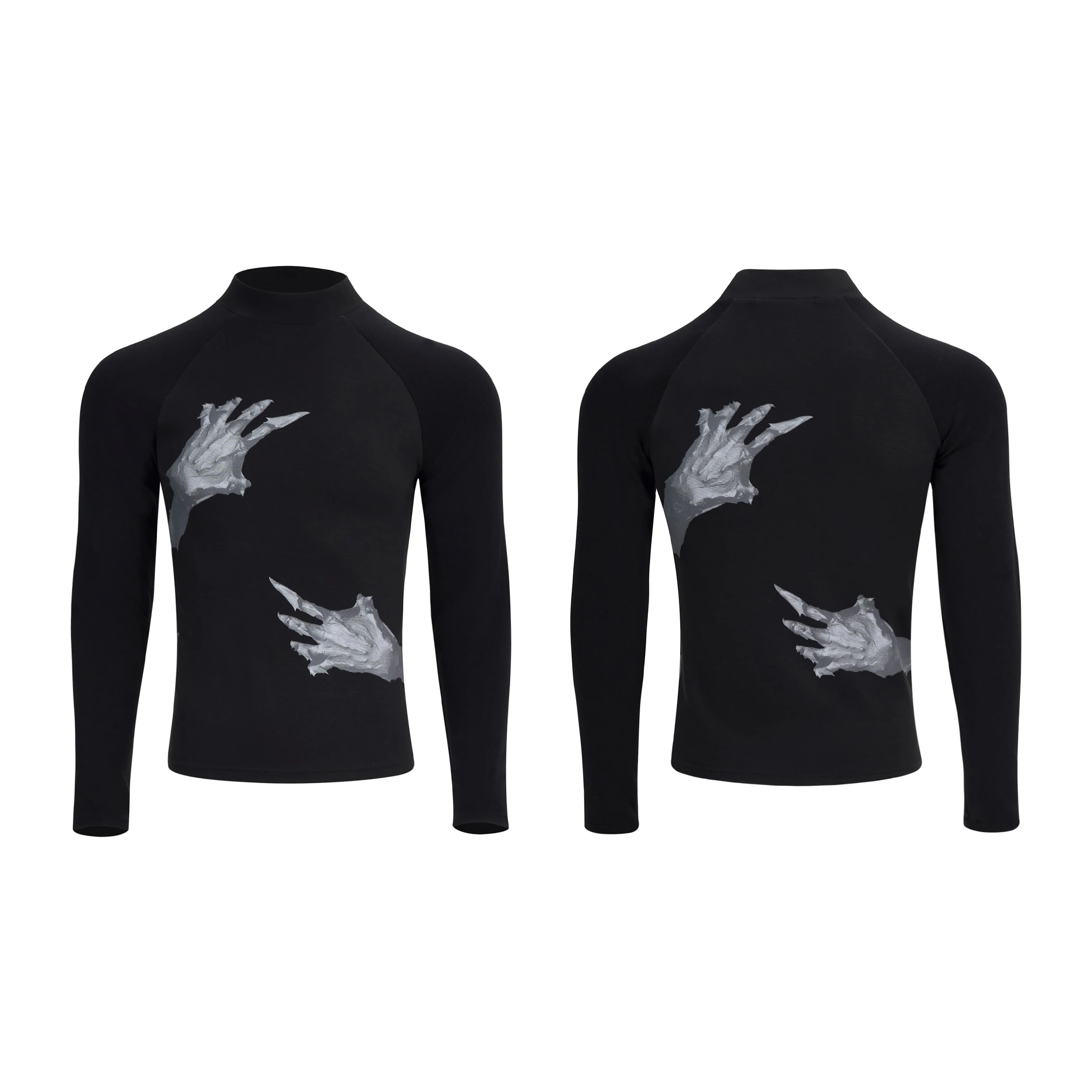 Original Design Men's 2025 Autumn New Printed Long Sleeve T-Shirts Contrast Color Comfort Slim-fit Chic Tops Men's Slimming Tees