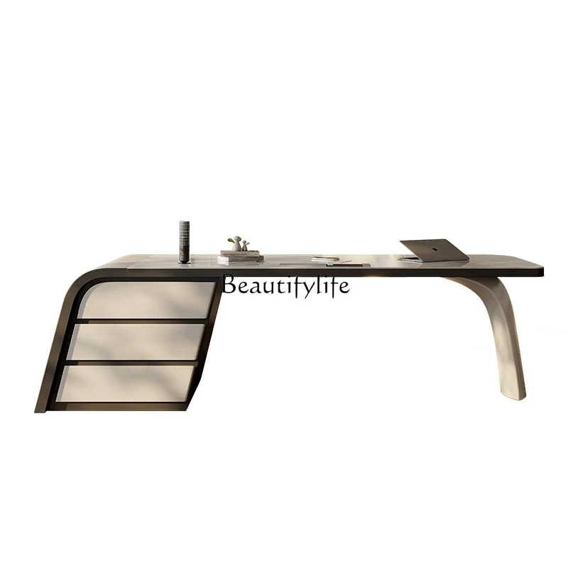 

Modern slate light luxury boss desk home study computer desk