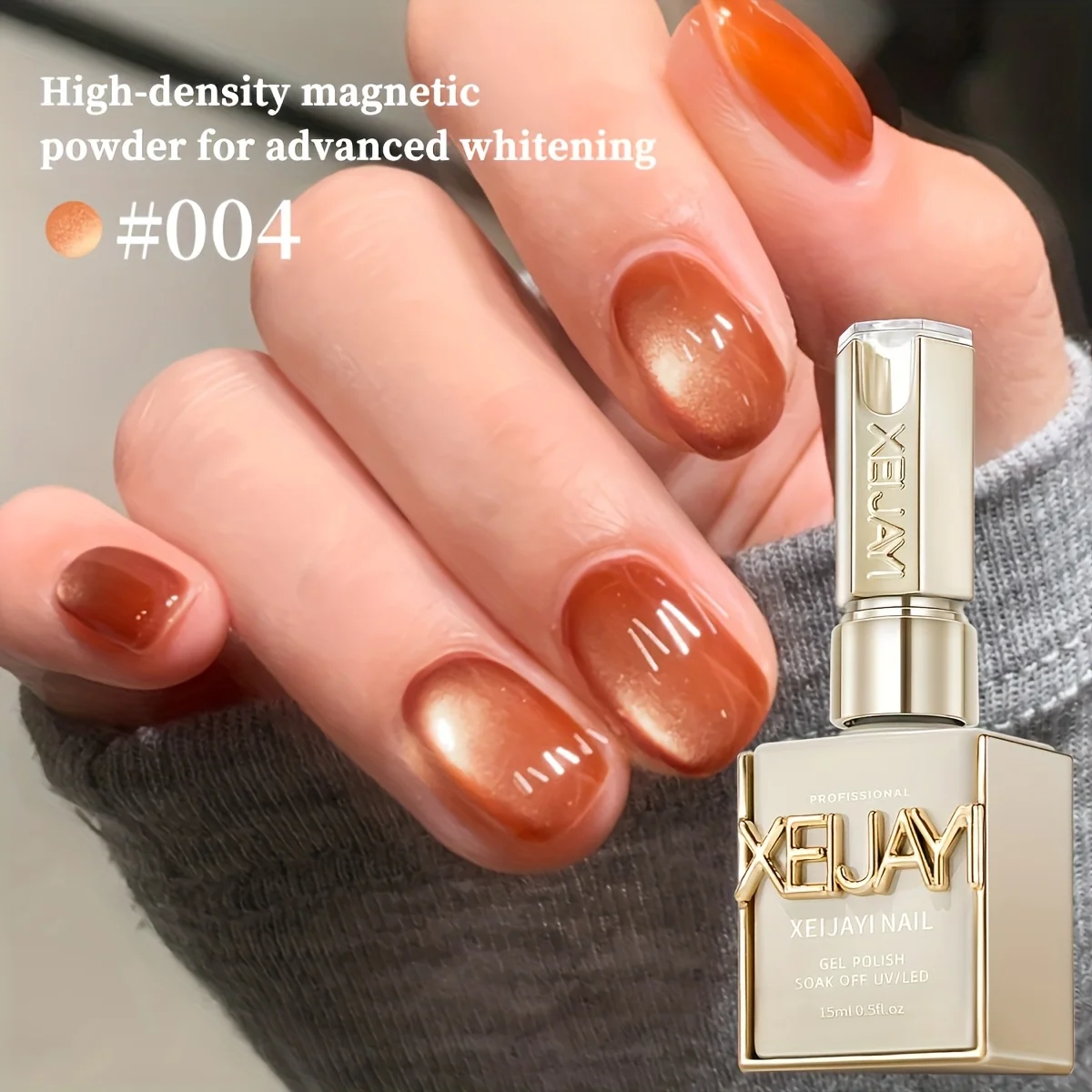 Juego de esmalte de uñas de Gel magnético profesional, polvo magnético de alta densidad con efecto blanqueador lujoso para manicura de salón, 1 ud.