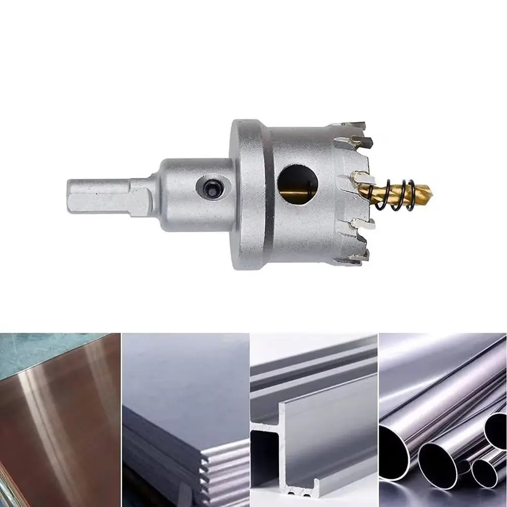 

TCT Carbide Tipped Hole Saw Cutter Wear Resistant No Slipping Drill Bit Set Durable High Strength Core Drill Bit Carpentry Tool