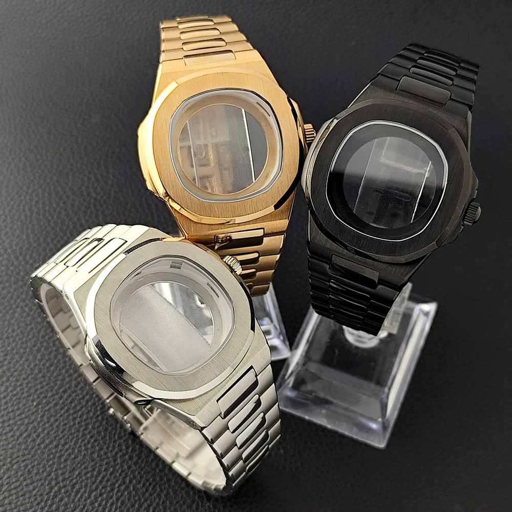 NH35 Uhrenbox 43,4mm Gehäuse Passend für NH35 NH36 Uhrwerk Zubehör für Herrenuhren Saphirglas Mit Uhrenarmband NH35 Zifferblatt/Zeiger – Detail 1