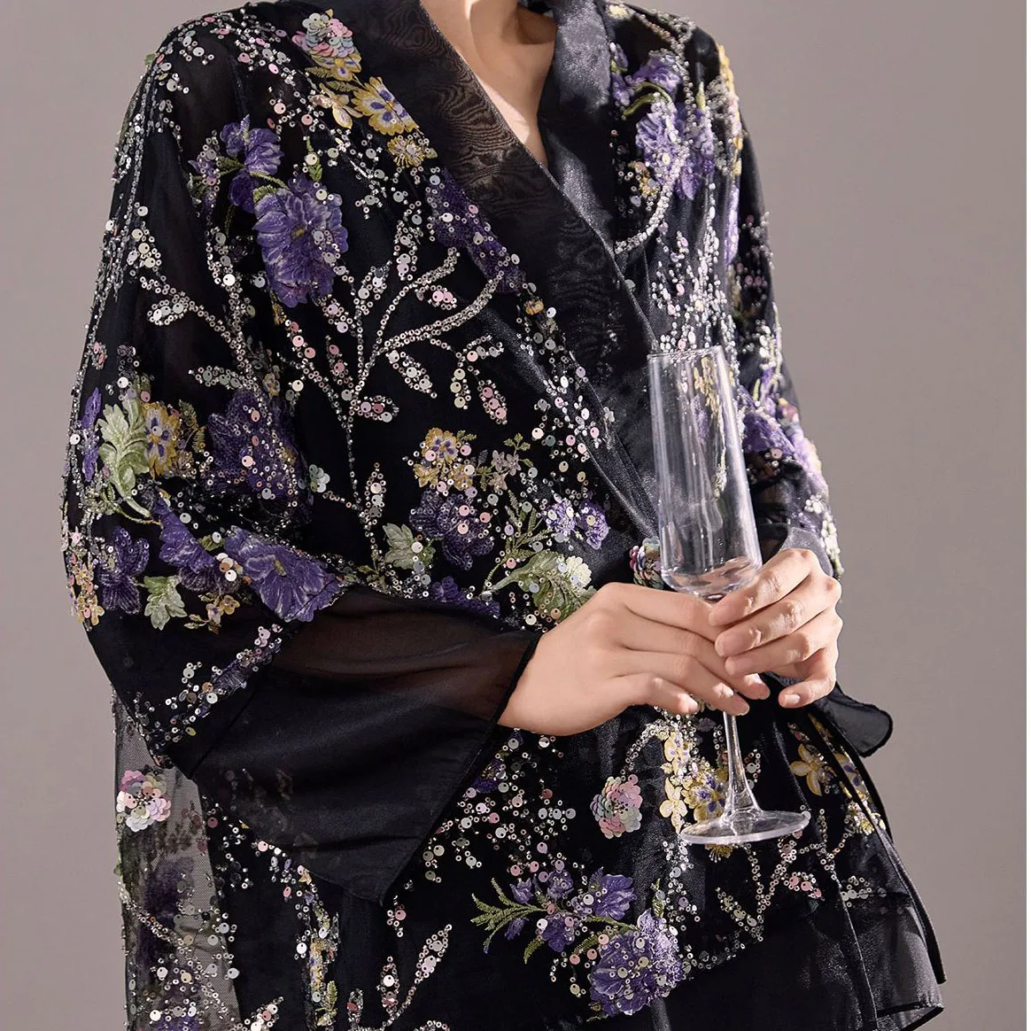Chaqueta Hanfu de Lujo con Cuentas y Lentejuelas Bordadas para Mujer, Nuevo Estilo Chino 2026, Top Hanfu, Cárdigan de Manga Larga, Abrigo Cheongsam