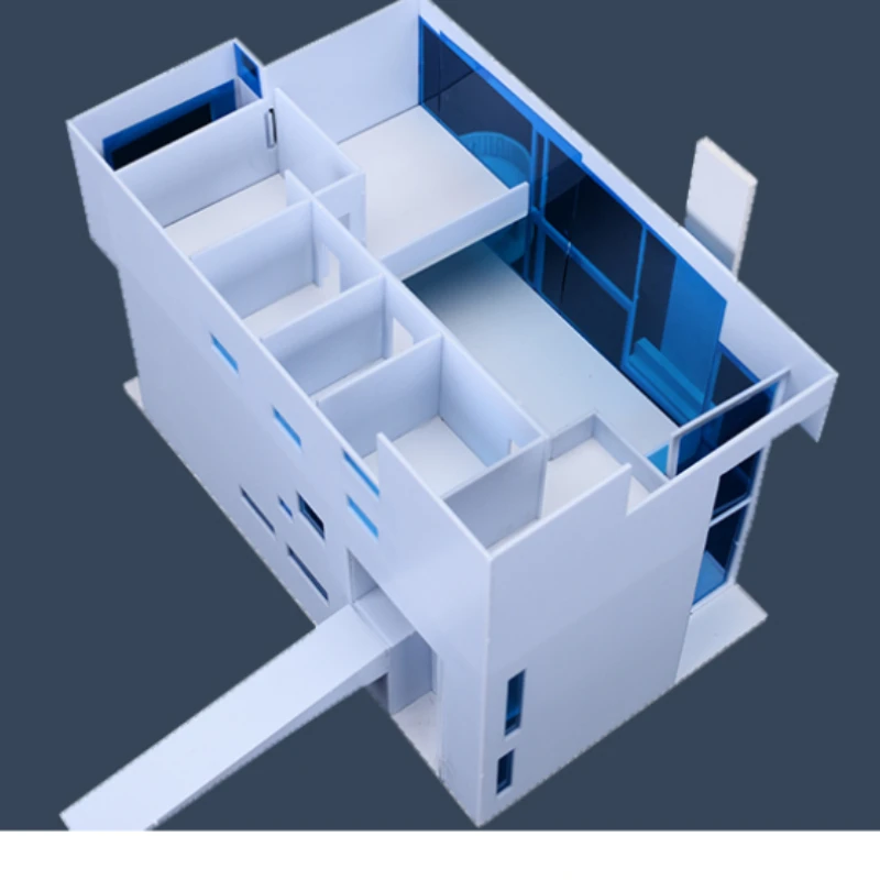 Educational miniature Building model Kit - 1/50/1/100 scale building set for children's prefabricated house assembly toys