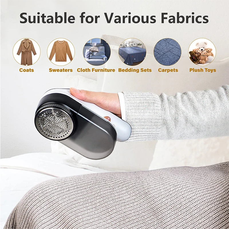 Rechargeable Fabric Shaver Electric Lint Remover 3 Speeds Sweater Curtains Carpets Clothes Lint Remover Fuzz Pills Shaver