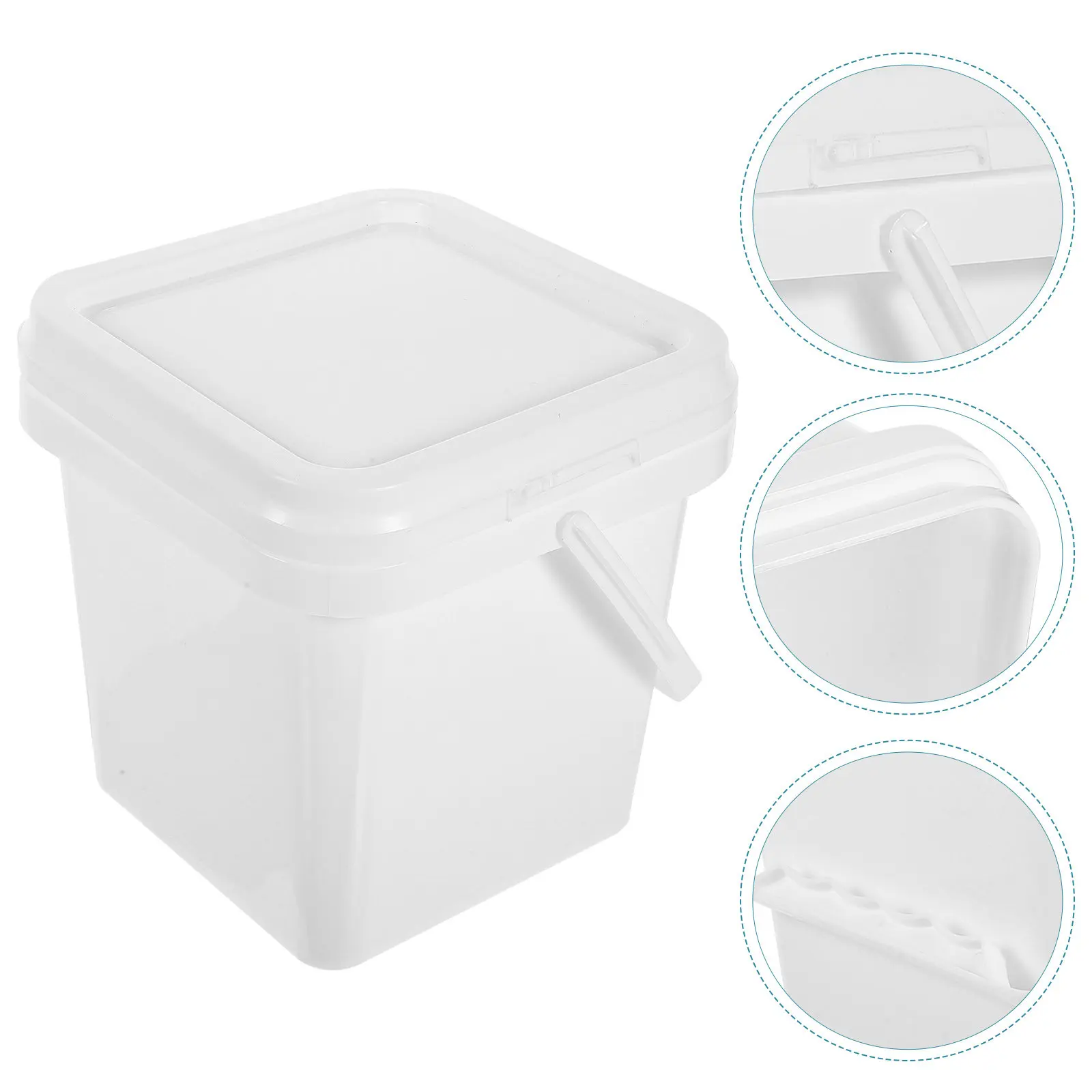Paint Bucket Plastic with Handle Lid Reusable Oil Paint Container Portable Painting Bucket Easy Pour Spill Proof