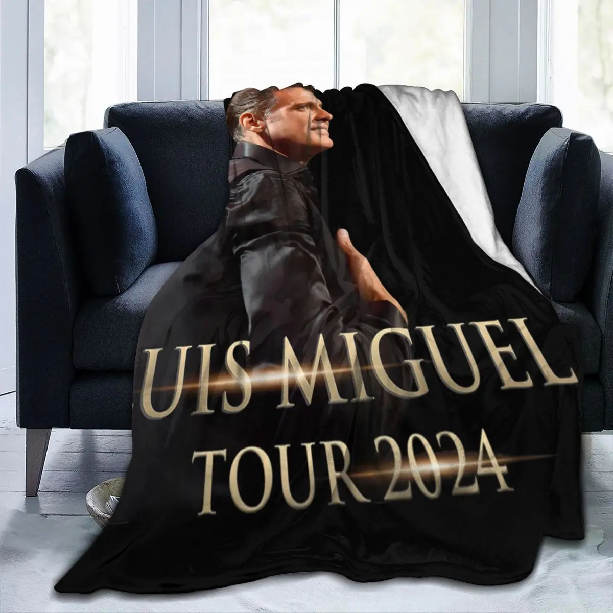 Luis Miguel Tour 2024 Throw Blanket Flannel Sofa Mucisian Hip Hop Throw Blanket Relax Soft for Car Bedspreads