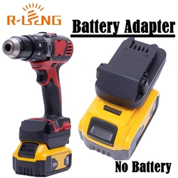 Battery Converter Adapter for DeWalt 18V Li-ion to for Milwaukee 18V Power Cordless Tool W/LED Light and USB(NO Battery )