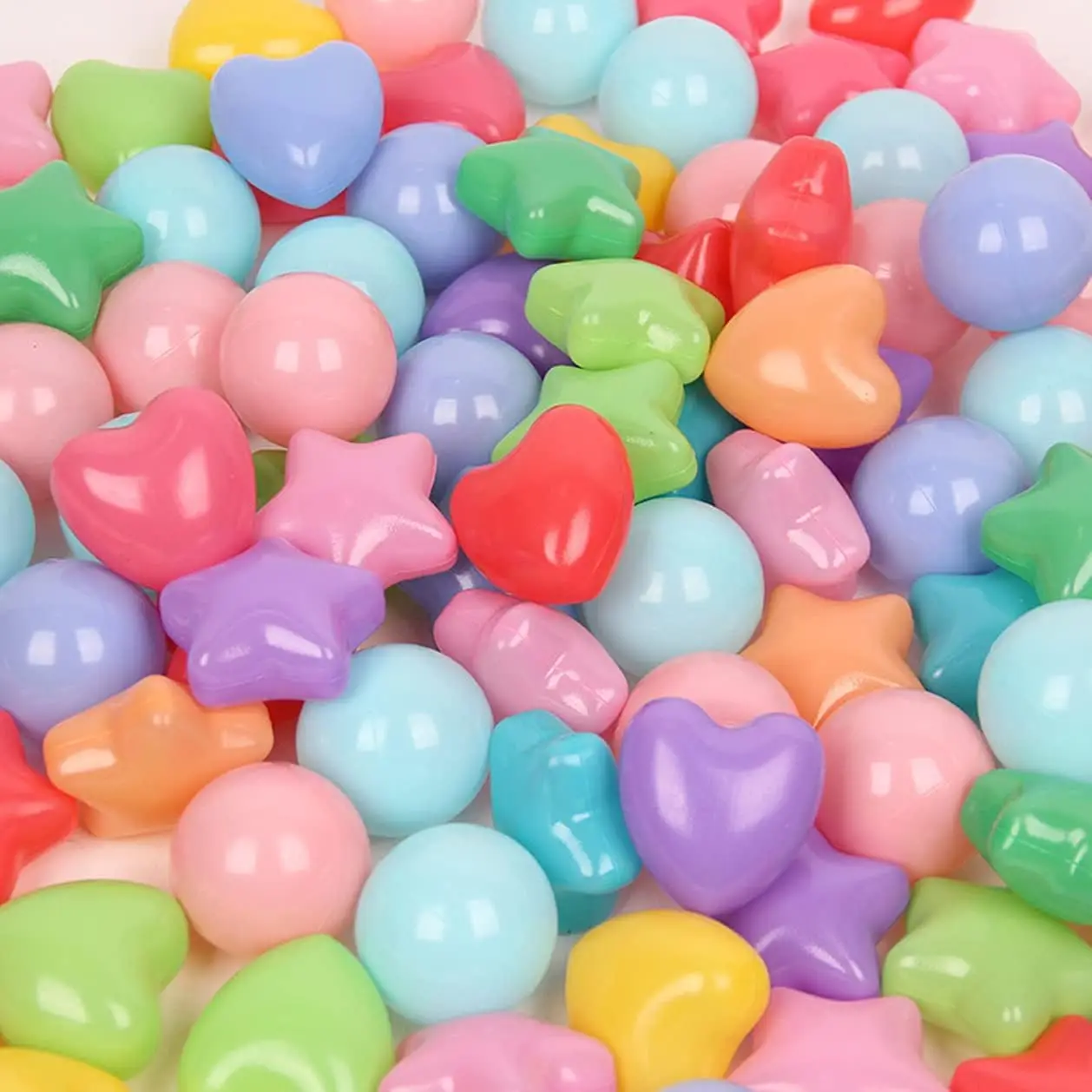 Bola colorida ecológica amor estrela de cinco pontas bola pit bolas 2.36 Polegada bola de plástico macio brinquedos de água da piscina do bebê, piscina infantil,
