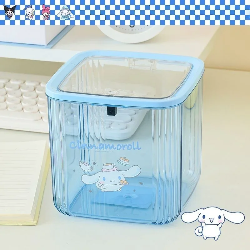 MINISO سانريو مرحبا كيتي سينامورول سطح المكتب سلة المهملات النفقات العائلية محبوب البوق الصغير Kawaii غرفة الجلوس غطاء مكتب الفرقة