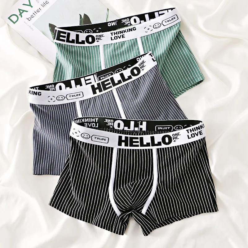 2026 Men's Underwear Cotton Underwear Letter Waistband Comfortable Breathable Soft Boxer Fashion Casual Sports Shorts