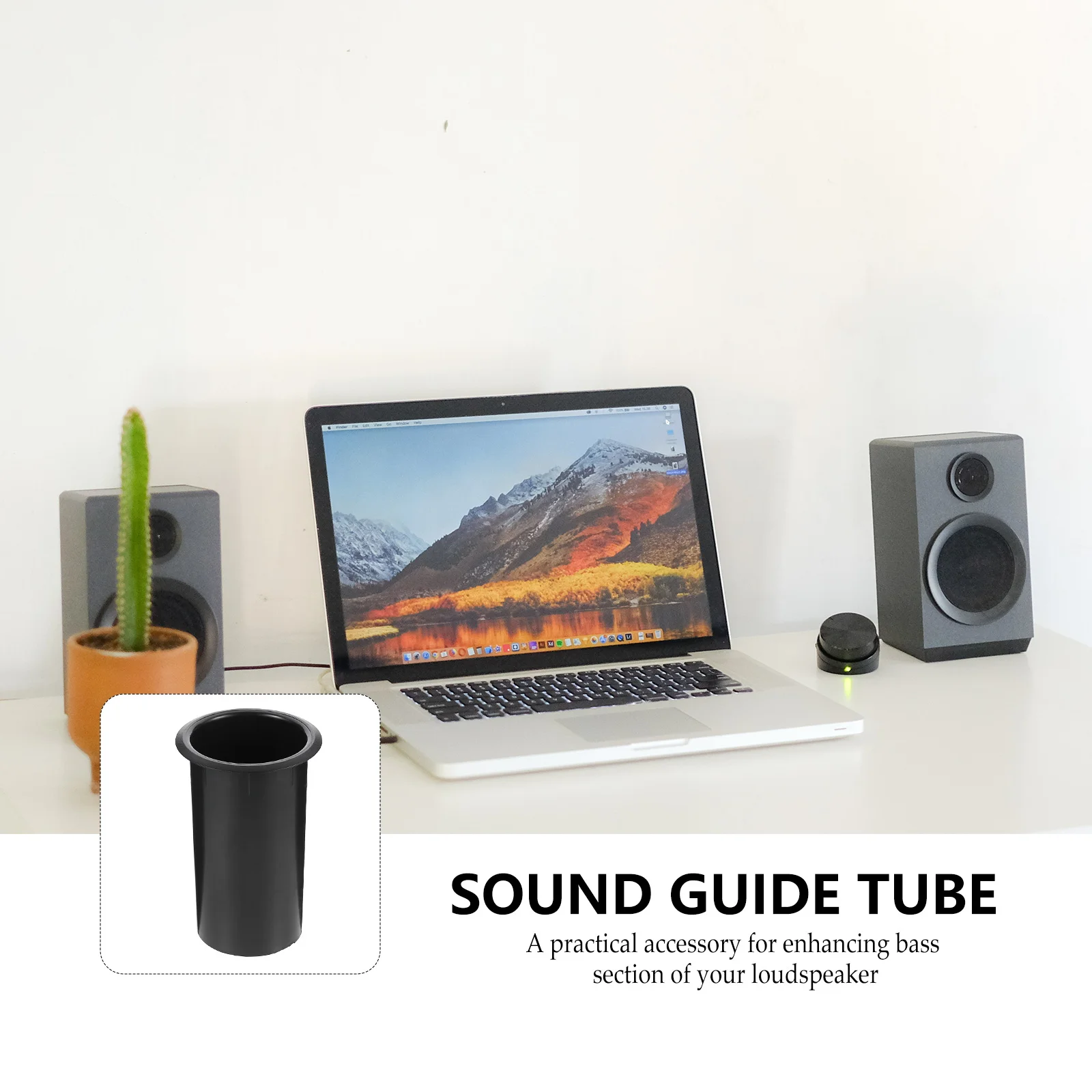 

5 pcs Low Bass Reflex Tube Black Spray Paint Wear-Resistant Replacement For Speaker Cabinet Portable Home Car Audio Plastic Port