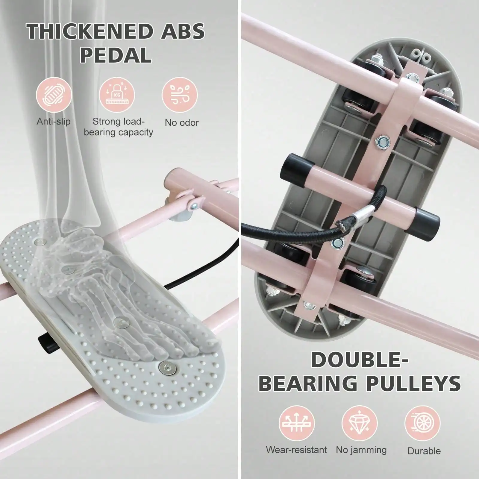 Ski Machine Foldable, Simulated Ski Trainer With 4-Level Adjustable Non-Slip Pedal Armrest, Pelvic Floor Muscle Trainer For Home - view 2