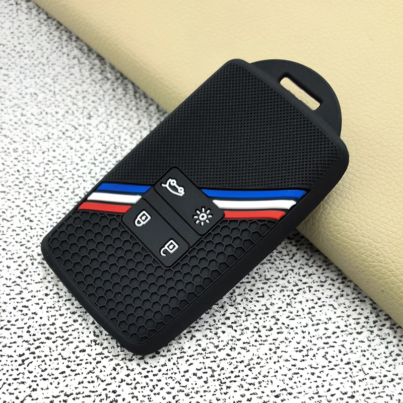 Key Cover for Dacia Logan 3 for Renault Captur Zoe Espace 5 Clio Megane 4 Arkana Arcan Silicone Car Key Case FOB Holder Shell