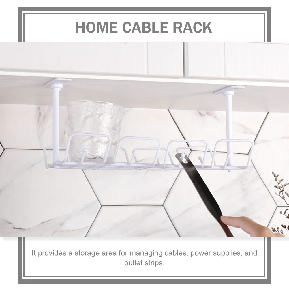 

Under Desk Cable Tray Wire ganizer Home Office Kitchen Storage Rack Pp Material Compact Design Excellent Workmanship