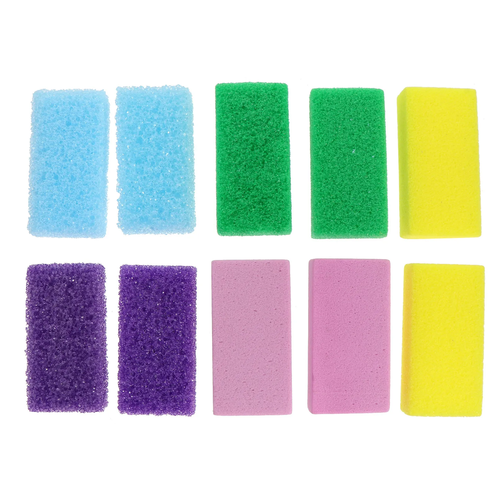 10Pcs Double Sided Pumice Pedicure Stone Dead Skin Remover Callus Scrubber Foot Care Tool Softens Rough Skin Moist Use Only