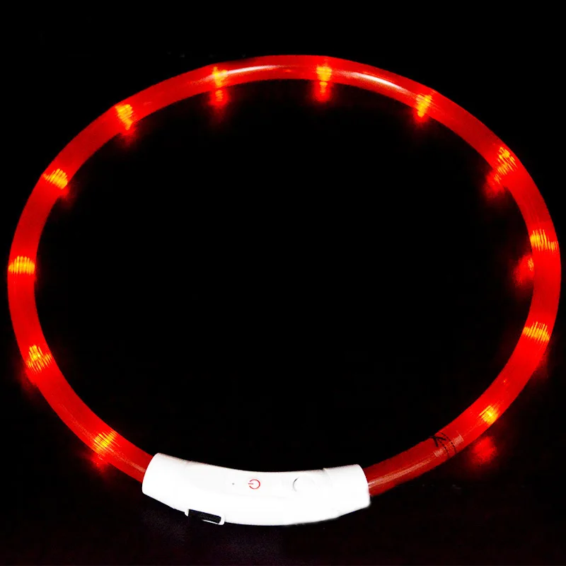 Collar de luz LED para mascotas recargable por USB