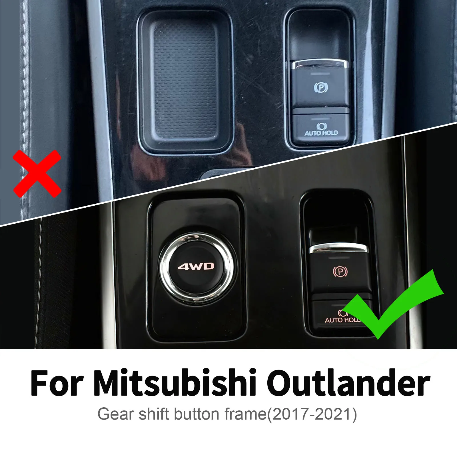 

For Mitsubishi Outlander 2017 2018 2019 2020 2021 Real Soft Carbon Fiber Sticker LHD RHD Gear Shift Button Panel Interior Trim